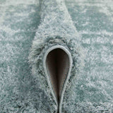 Hochflor-Teppich LYNN Welle Mattenlager | Türkis