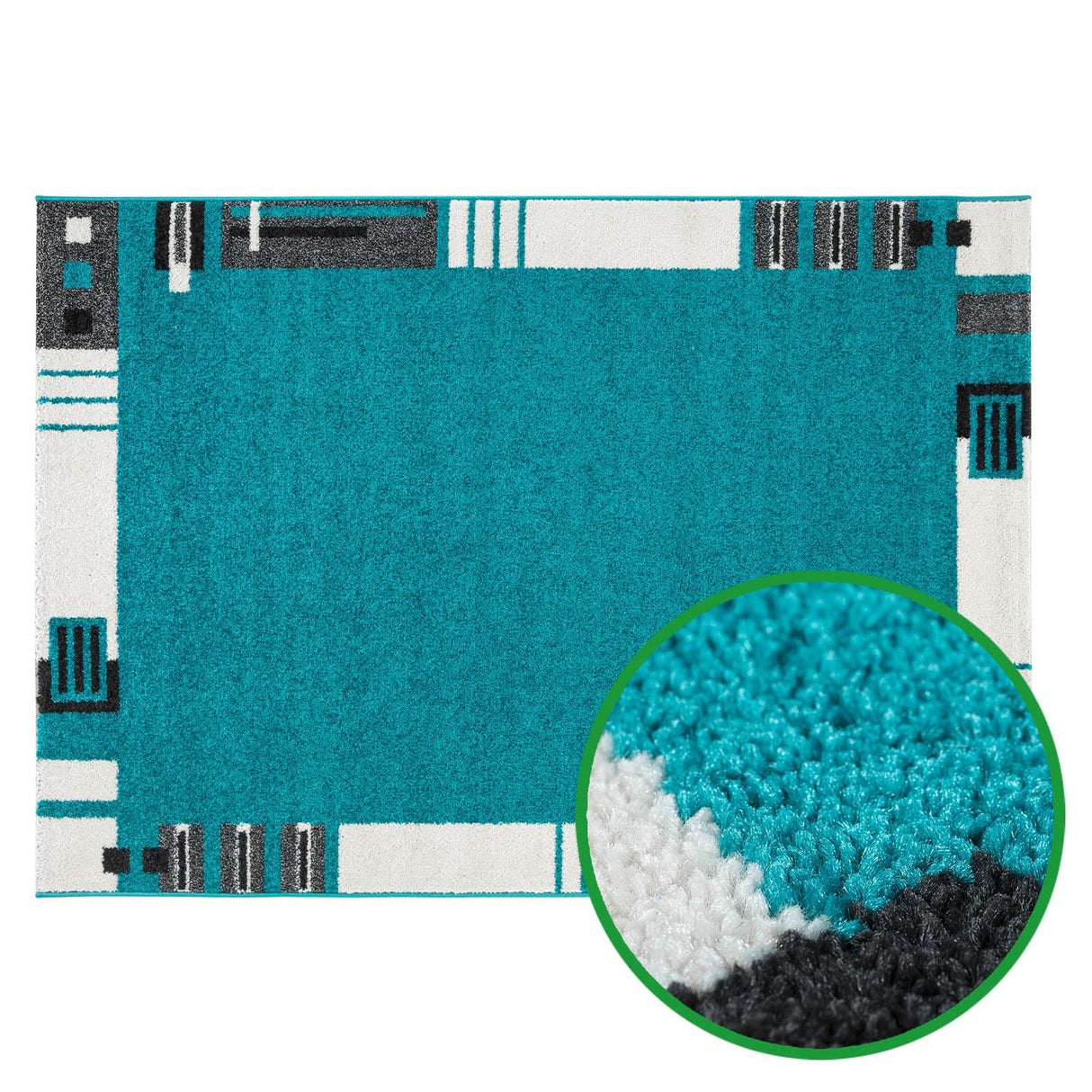 Tapis MAVI à bordure - motif moderne - disponible en 5 tailles