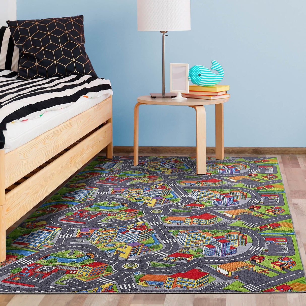 Kinderspielteppich ROCKT CITY - Straßenteppich in 5 Größen