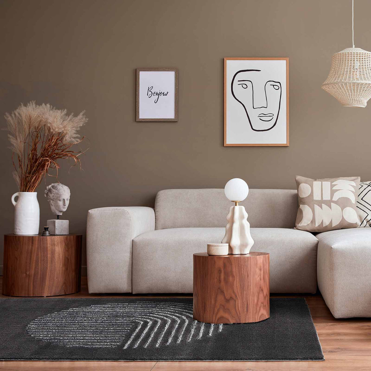 Web-Teppich TRINITY Anwendung Zimmer Mattenlager | Anthrazit
