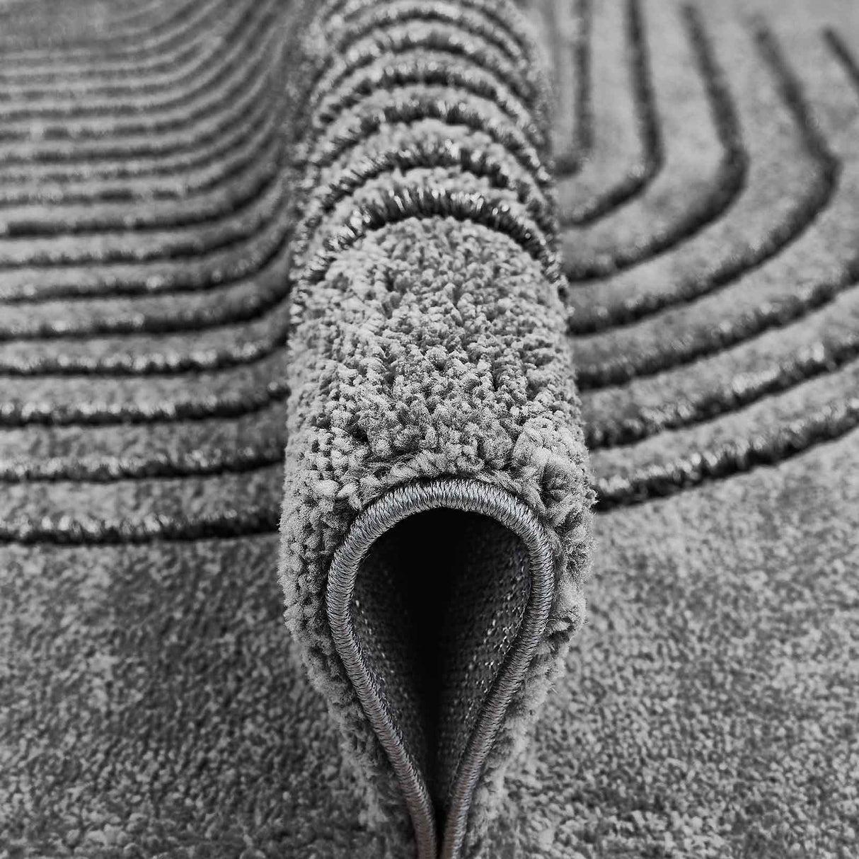 Web-Teppich TRINITY Welle Mattenlager | Grau
