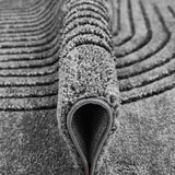 Web-Teppich TRINITY Welle Mattenlager | Grau