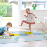 Wende-Spielteppich WENDY - Straßenteppich und Hüpfkästchen