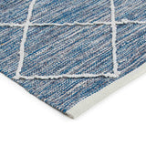 Handweb-Teppich MONTARA Ecke Mattenlager | Blau