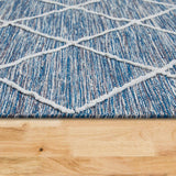 Handweb-Teppich MONTARA Anwendung Boden Mattenlager | Blau