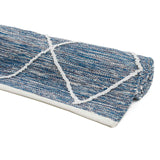 Handweb-Teppich MONTARA Rolle Mattenlager | Blau