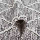 Handweb-Teppich MONTARA Welle Mattenlager | Grau
