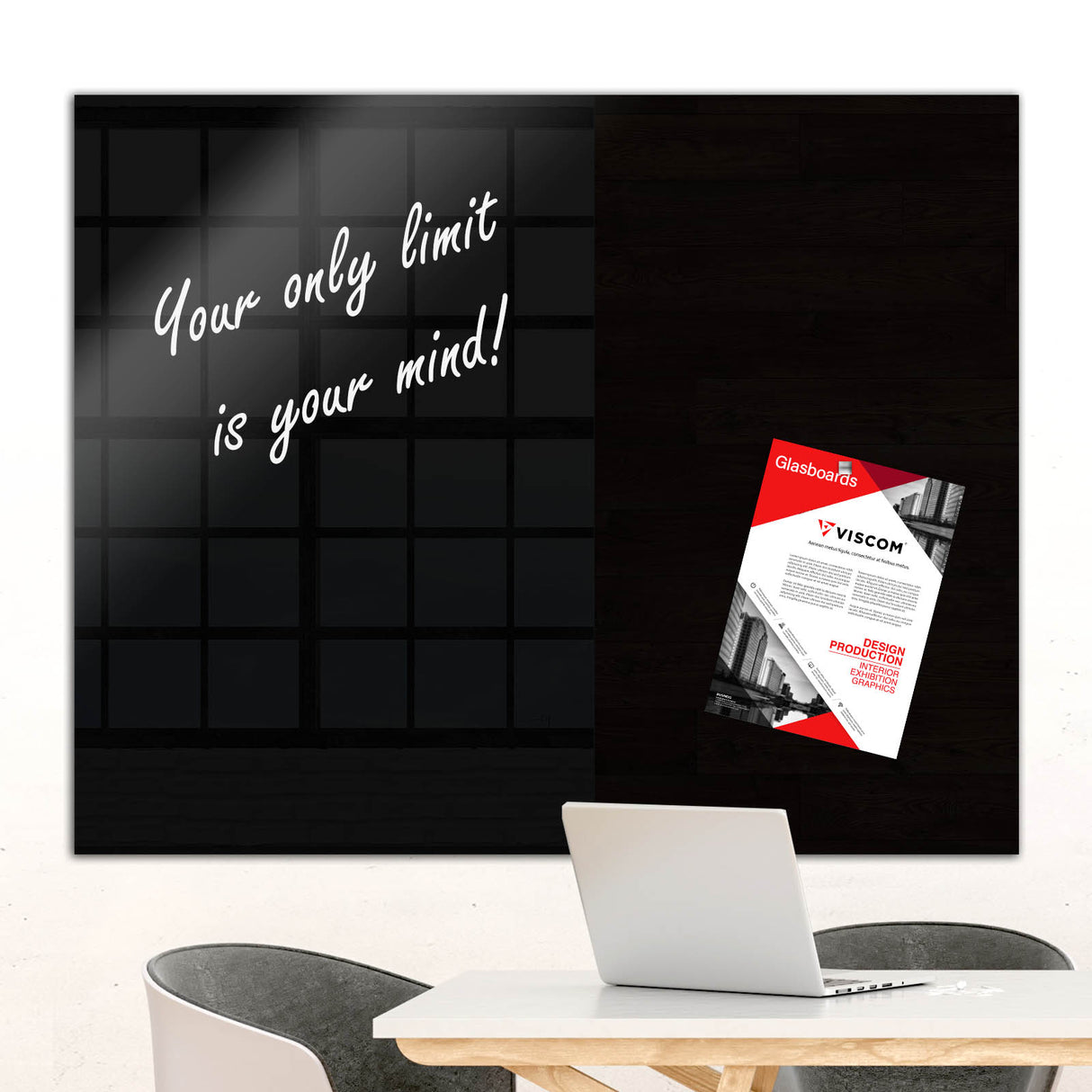 Glas-Magnetboard | Schwarz