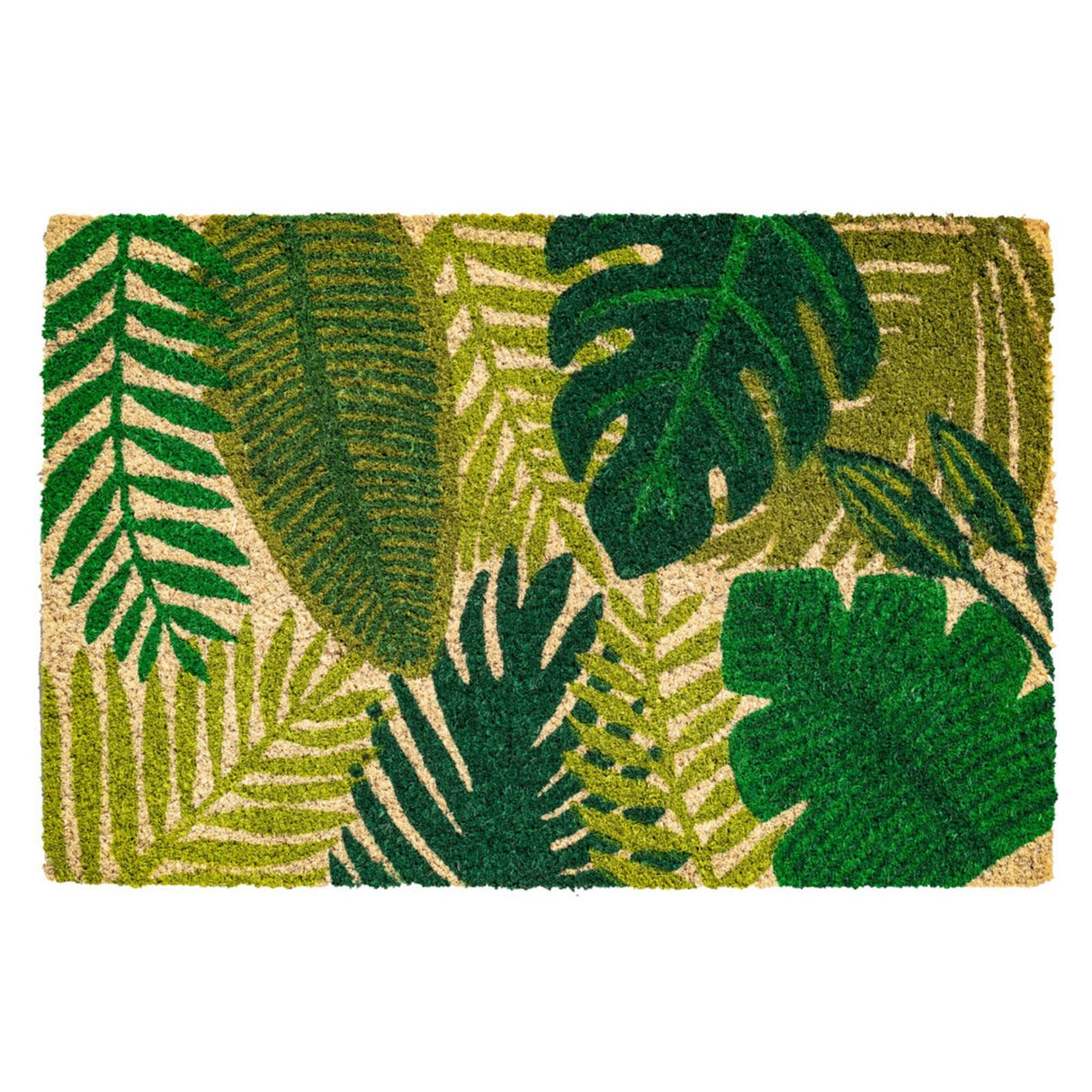 Kokosmatte NATURE TREND mit Blätter Design