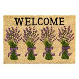 Kokosmatte NATURE TREND mit Lavendel Design