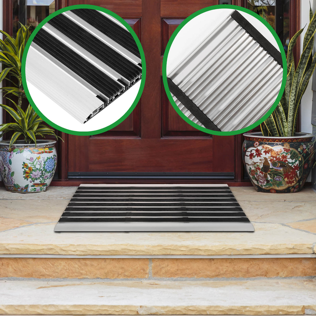 Schuhabstreifer außen - Mit Lamellen Einlage