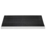 Fußabtreter FUTURE BRUSH - Edelstahlmatte mit Schwarzen Bürsten