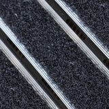 Eingangsmatte ALUPRO mit Teppich-Einsatz Nahaufnahme Mattenlager | Schwarz