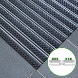Tapis d'entrée ALUFLOW - insert brosse pour usage extérieur - 3 épaisseurs - Zone 1