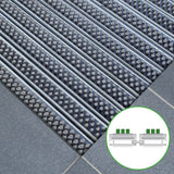 Tapis d'entrée ALUFLOW - insert brosse pour usage extérieur - 3 épaisseurs - Zone 1