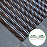 Tapis d'entrée ALUFLOW - insert brosse pour usage extérieur - 3 épaisseurs - Zone 1