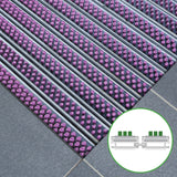 Tapis d'entrée ALUFLOW - insert brosse pour usage extérieur - 3 épaisseurs - Zone 1