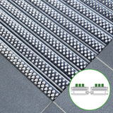 Tapis d'entrée ALUFLOW - insert brosse pour usage extérieur - 3 épaisseurs - Zone 1