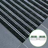 Eingangsmatte ALUFLOW Low mit Nadelfilz-Einsatz Mattenlager | Schwarz