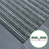 Eingangsmatte ALUFLOW mit Nadelfilz-Einsatz | Grau