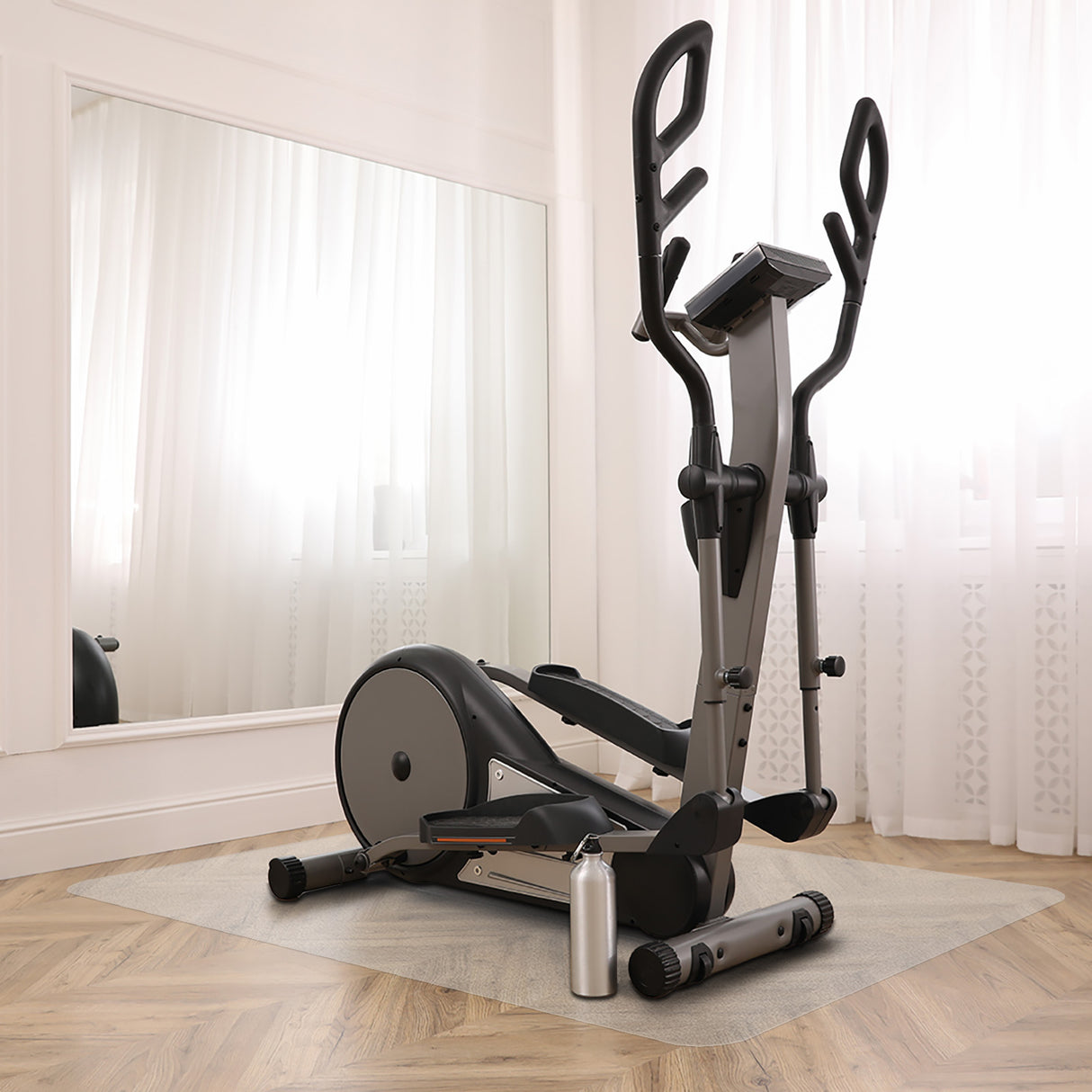 Bodenschutzmatte DURA-MAT - Transparente Unterlage für Fitnessgeräte - Für Hartböden