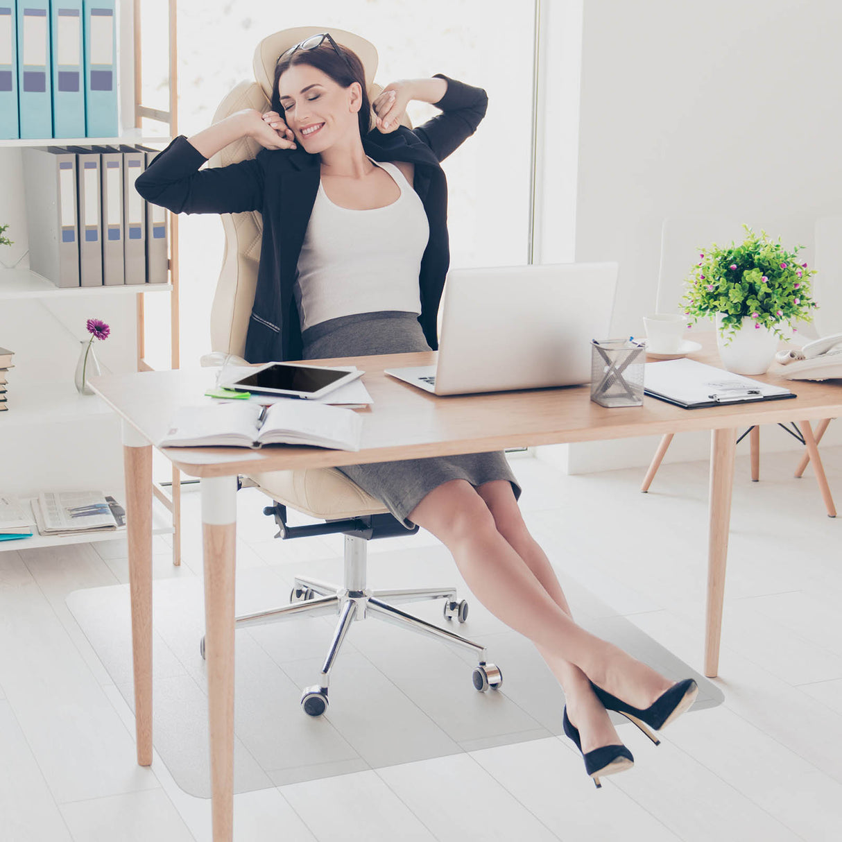 Büromatte ECO-MAT für Hartböden - PET Serie Transparent