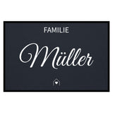 personalisierte Fußmatte Family House - Anthrazit