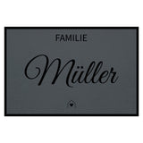 personalisierte Fußmatte Family House - Grau