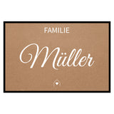 personalisierte Fußmatte Family House - Mocca