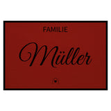 personalisierte Fußmatte Family House - Rot