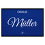 personalisierte Fußmatte Family House - Blau