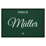 personalisierte Fußmatte Family House - Grün