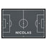 Fußmatte SPORT STYLE - Design "Fußballfeld mit Name" - personalisierbar | Dunkelgrau/Weiß