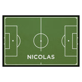 Fußmatte SPORT STYLE - Design "Fußballfeld mit Name" - personalisierbar | Kiwi/Weiß