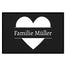 personalisierte Fußmatte Family Heart - Schwarz