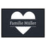 personalisierte Fußmatte Family Heart - Anthrazit