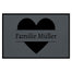 personalisierte Fußmatte Family Heart - Grau