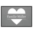 personalisierte Fußmatte Family Heart - Grau