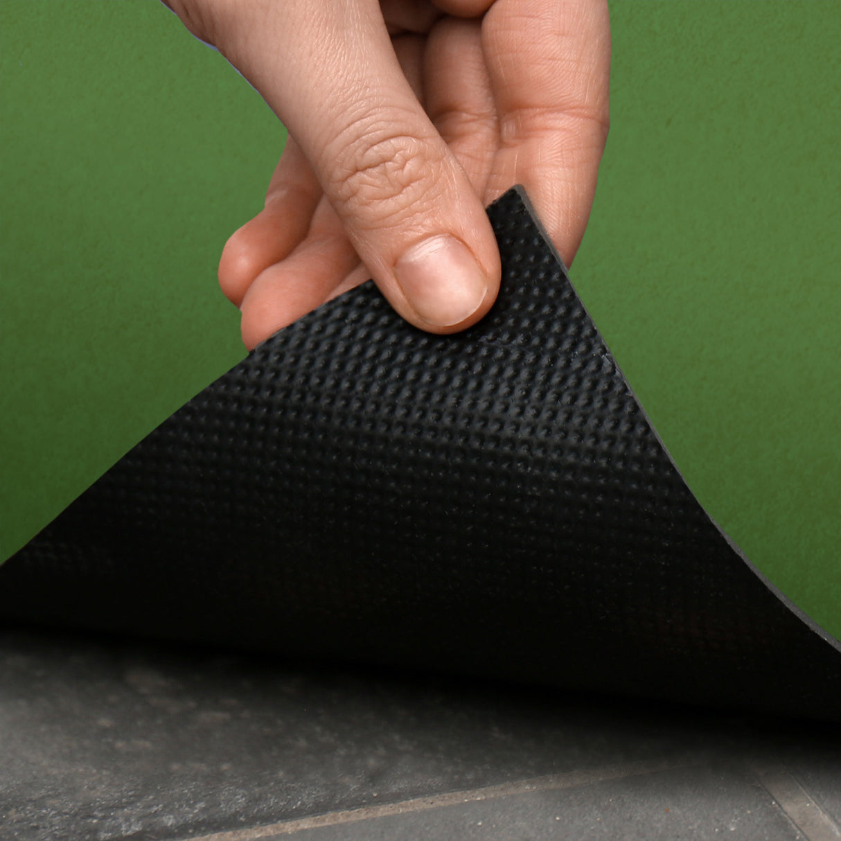 Fußmatte SPORT STYLE - Design "Fußballfeld mit Name" - personalisierbar | Kiwi/Weiß