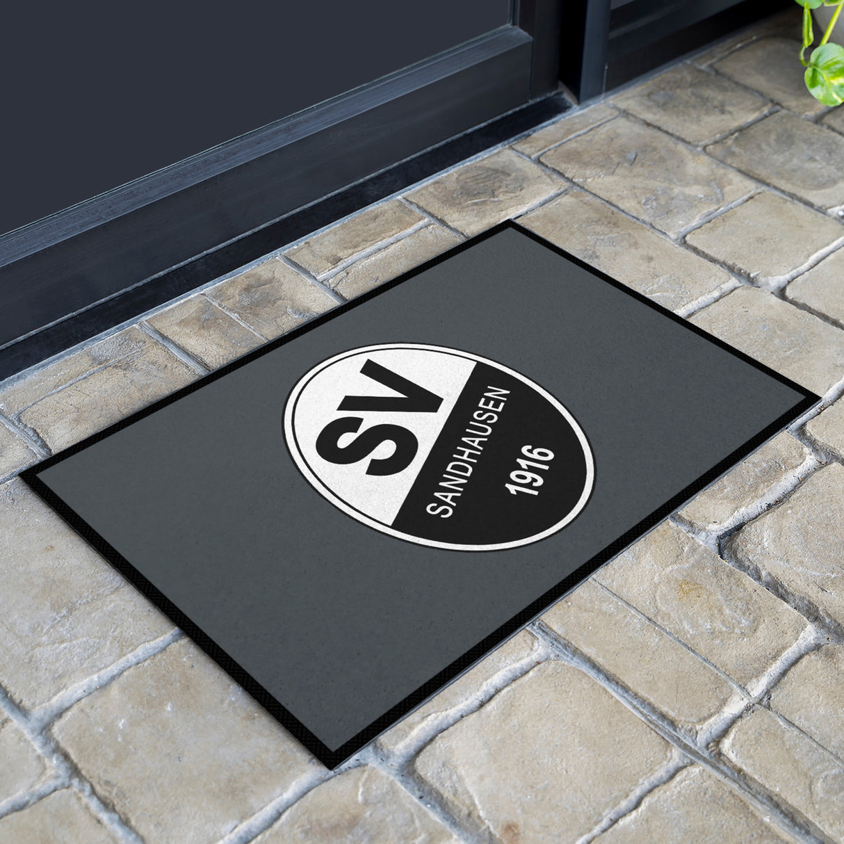 SVS FANMATTE - mit offiziellem Sandhausen Logo | Dunkelgrau/Weiß