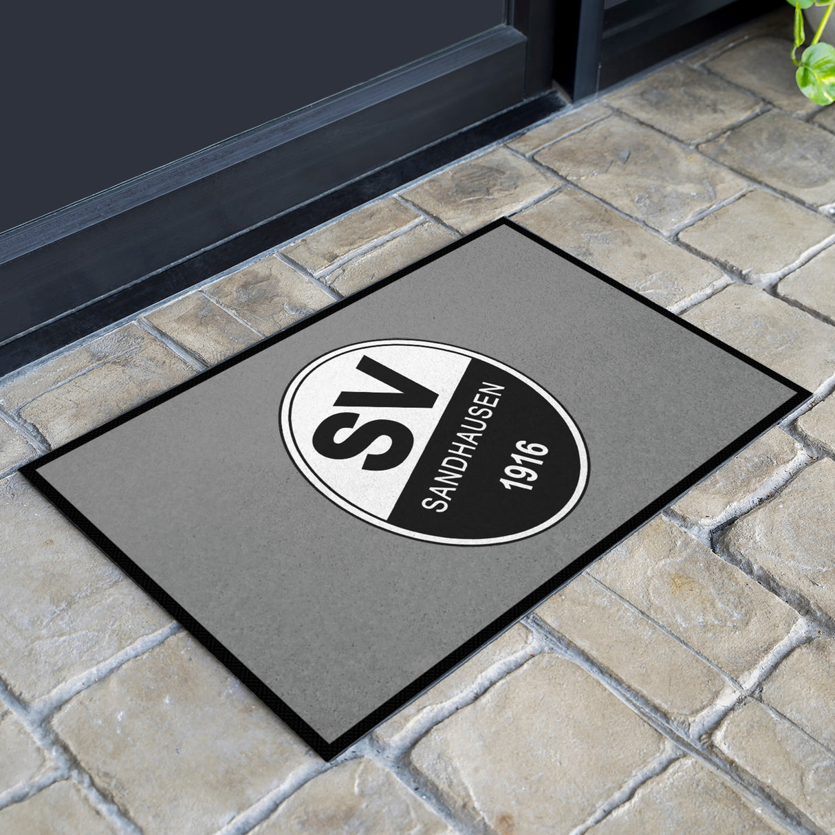 SVS FANMATTE - mit offiziellem Sandhausen Logo | Mittelgrau/Weiß
