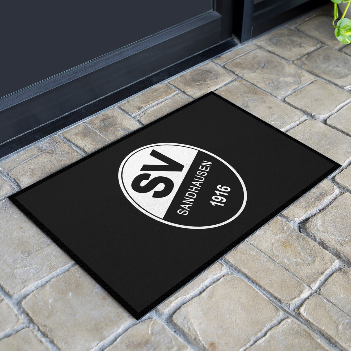 SVS FANMATTE - mit offiziellem Sandhausen Logo | Schwarz/Weiß