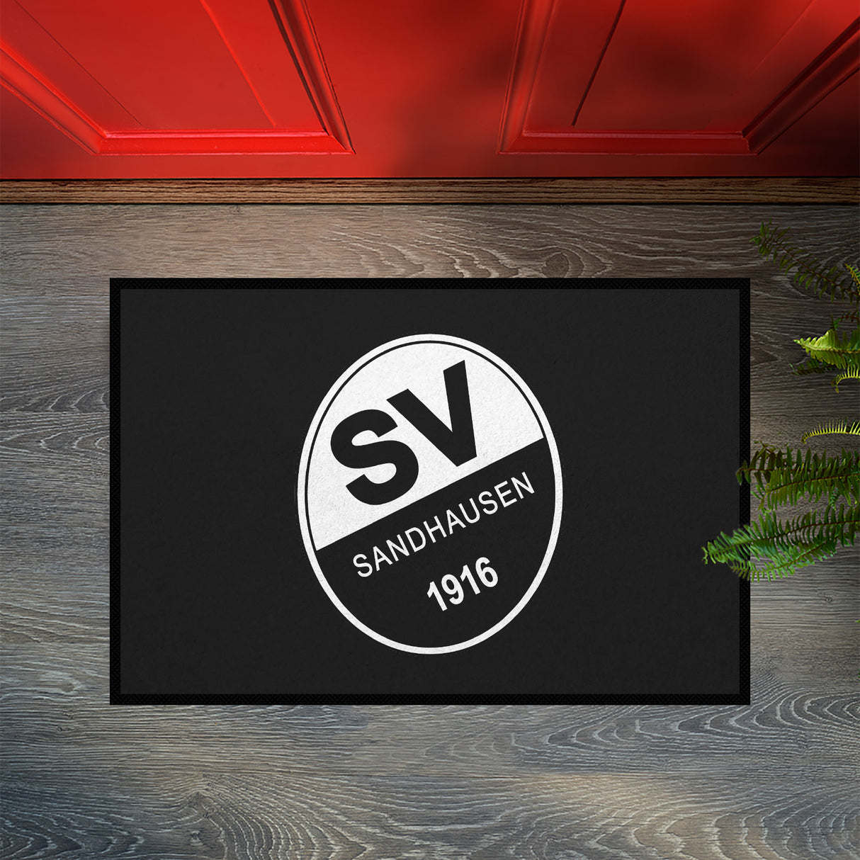 SVS FANMATTE - mit offiziellem Sandhausen Logo | Schwarz/Weiß