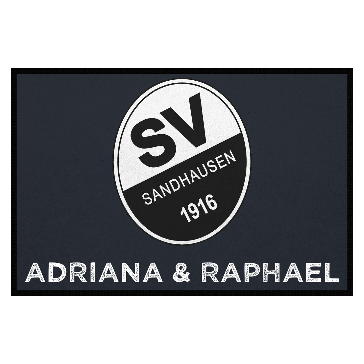 Fußmatte SVS-FANMATTE - Design "Logo mit Name" - personalisierbar | Anthrazit/Weiß