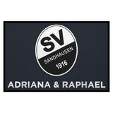 Fußmatte SVS-FANMATTE - Design "Logo mit Name" - personalisierbar | Anthrazit/Weiß