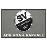 Fußmatte SVS-FANMATTE - Design "Logo mit Name" - personalisierbar | Nebel/Weiß
