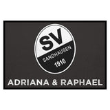 Fußmatte SVS-FANMATTE - Design "Logo mit Name" - personalisierbar | Schiefer/Weiß