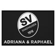 Fußmatte SVS-FANMATTE - Design "Logo mit Name" - personalisierbar | Schwarz/Weiß
