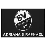 Fußmatte SVS-FANMATTE - Design "Logo mit Name" - personalisierbar | Schwarz/Weiß