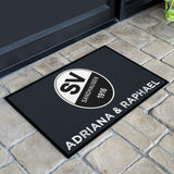 Fußmatte SVS-FANMATTE - Design "Logo mit Name" - personalisierbar | Anthrazit/Weiß